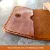 Porta Moedas Em Couro com divisória para Cartões