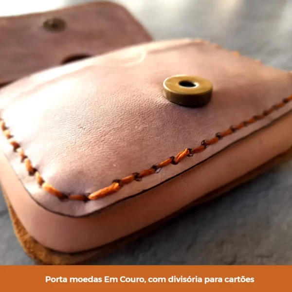 Porta Moedas Em Couro