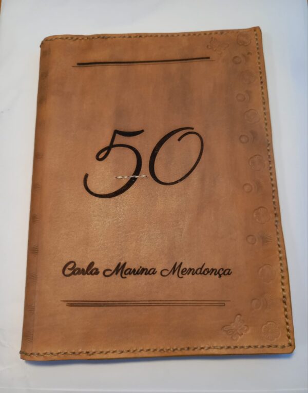 Capa em Couro para Bloco A5