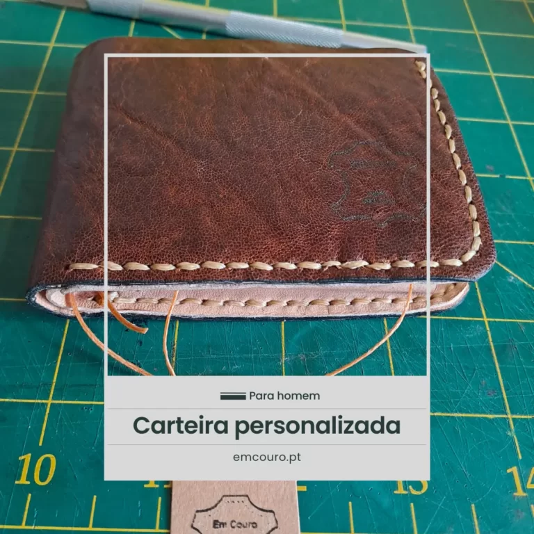 Carteira personalizada para homem - Em Couro
