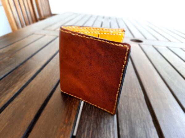 Carteira em Pele de Bovino - Porta-Moedas Exterior