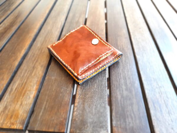 Carteira em Pele de Bovino - Porta-Moedas Exterior