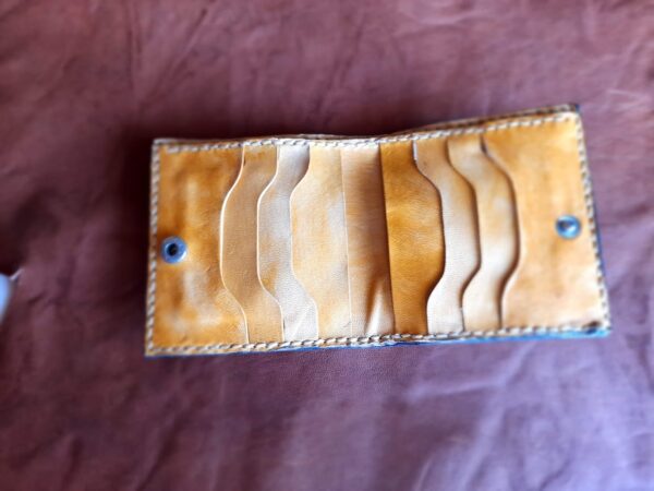 Carteira em Pele de Bovino - Porta-Moedas Exterior